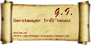 Gerstmayer Iréneusz névjegykártya